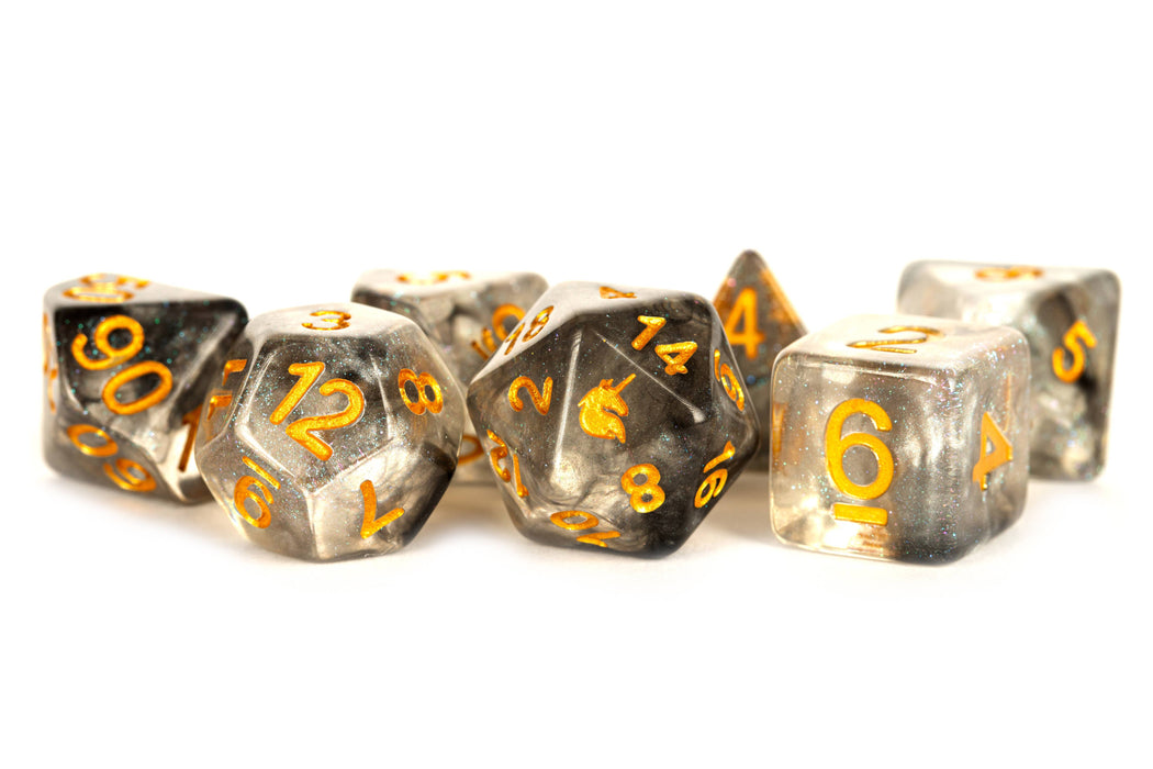 FUN! Unicorn Resin Polyhedral Dice Set Asst (20 Options): Rogue Rage