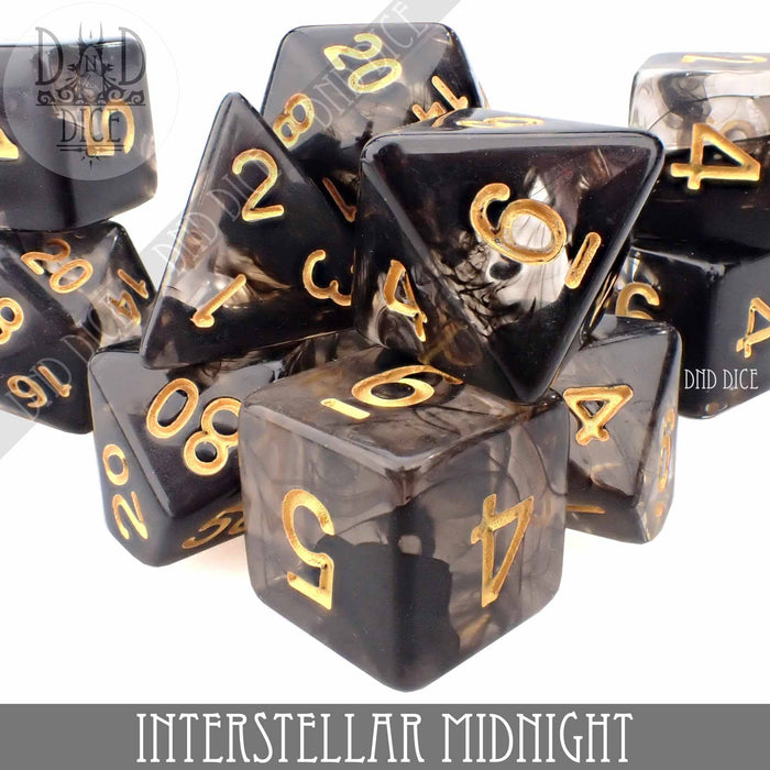 Interstellar Midnight 7 or 11: 7 Dice Set