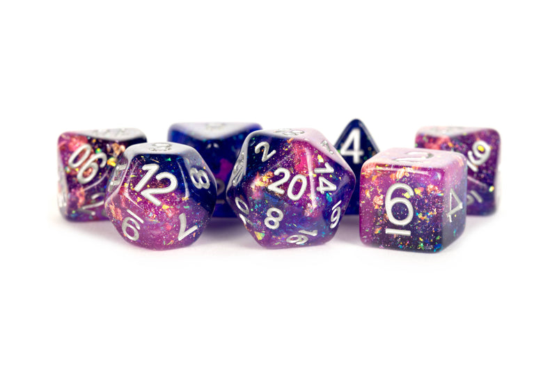 Colorful Eternal Resin Polyhedral DND Dice Set (4 Colors): Eternal Teal/Black