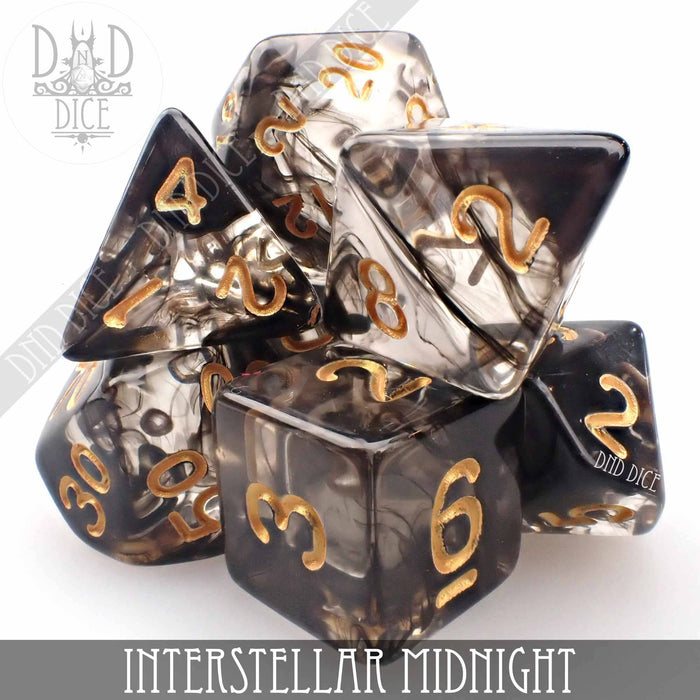 Interstellar Midnight 7 or 11: 7 Dice Set