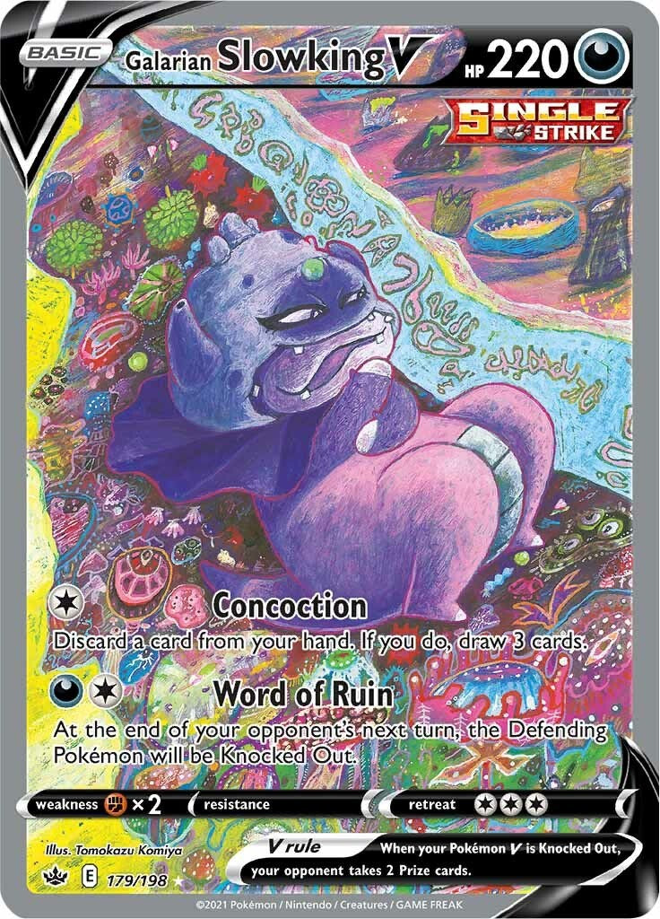 Galarian Slowking V (Alternate Full Art) [SWSH06 - 179]