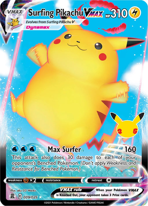 how rare is surfing pikachu card Surfing Pikachu VMAX [CLB