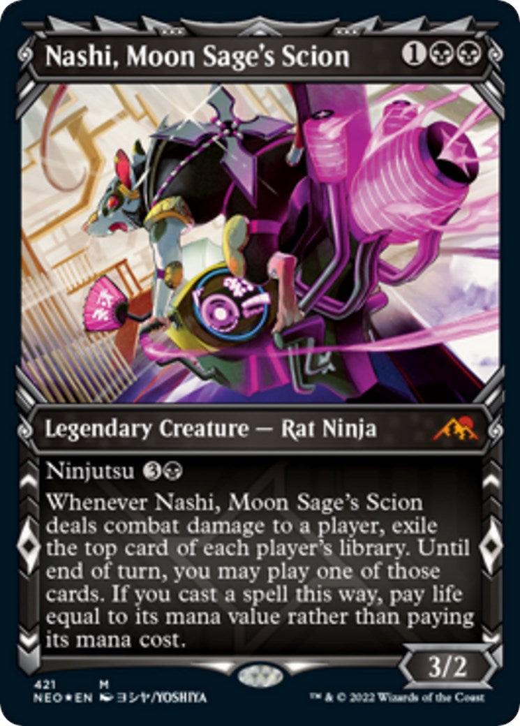 Nashi, Moon Sage's Scion (Showcase) (Foil Etched) [NEO - 421]