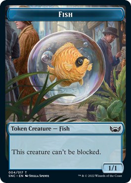 Fish // Spirit Double-Sided Token [SNC - 4 // 3]
