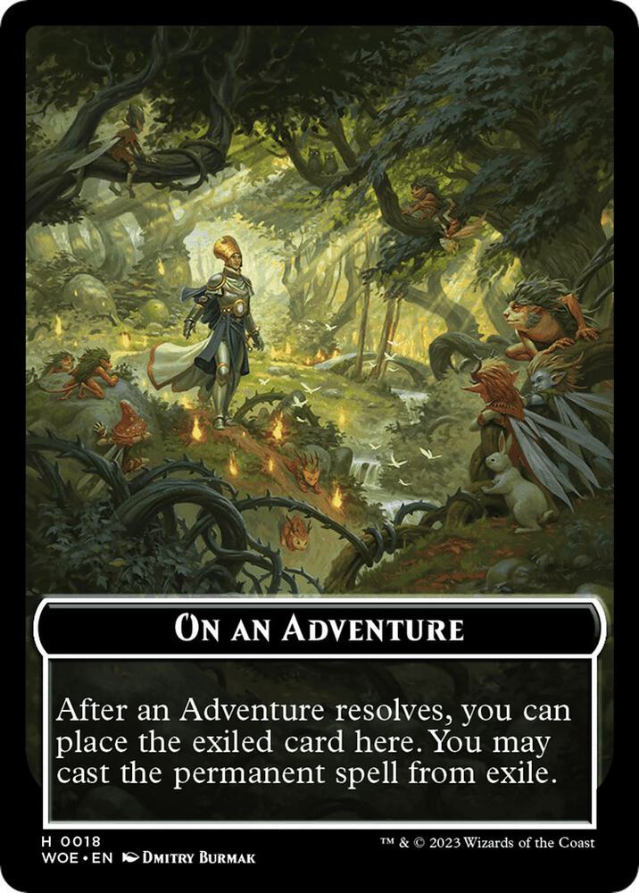 Wicked Role / Cursed Role // Emblem - On An Adventure Double-Sided Token (Back)
