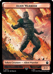 Alien Rhino // Alien Warrior Double-Sided Token (Back)