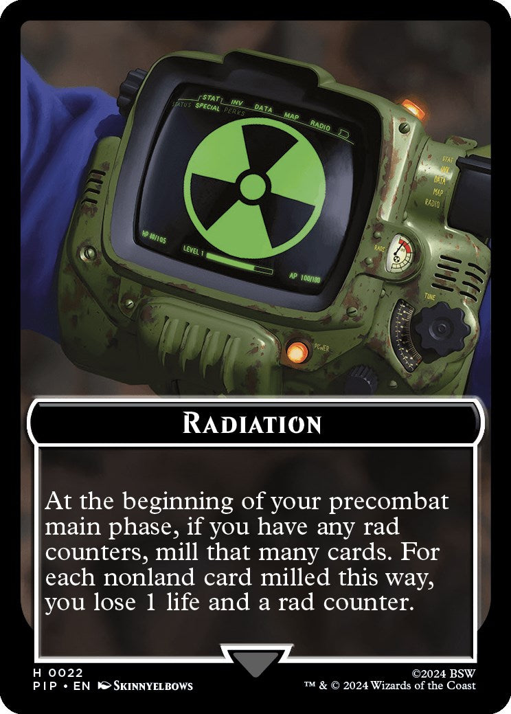 Radiation // Treasure (0018) Double-Sided Token
