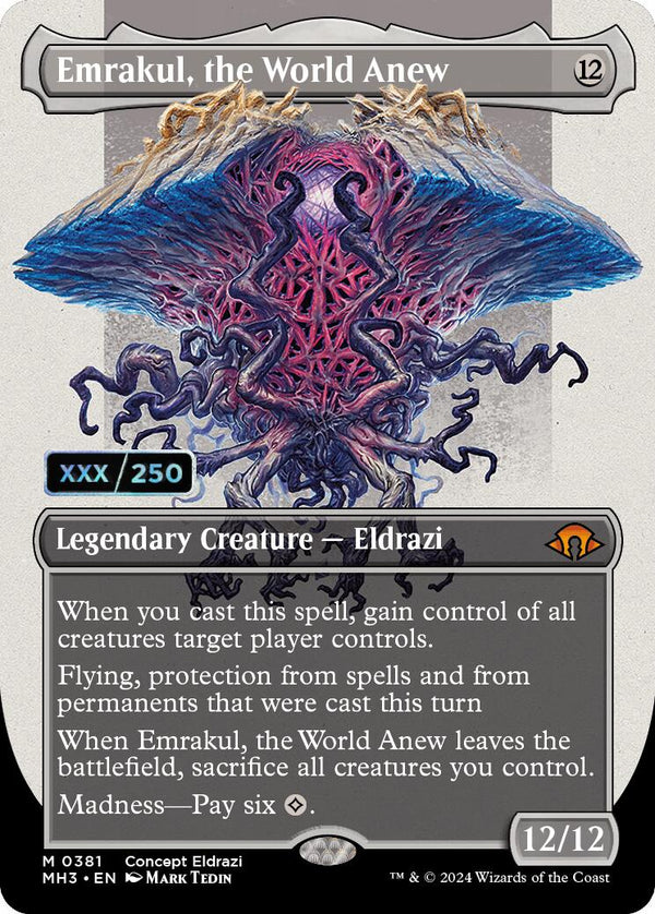 Emrakul, the World Anew (Borderless) (Serial Numbered)