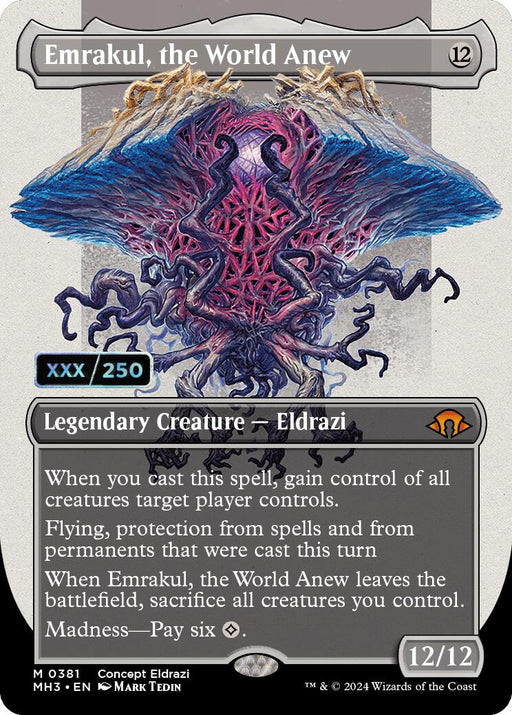 Emrakul, the World Anew (Borderless) (Serial Numbered)
