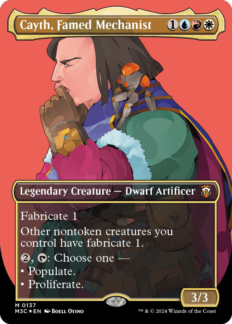 Cayth, Famed Mechanist (Borderless) (Ripple Foil) [M3C - 137]