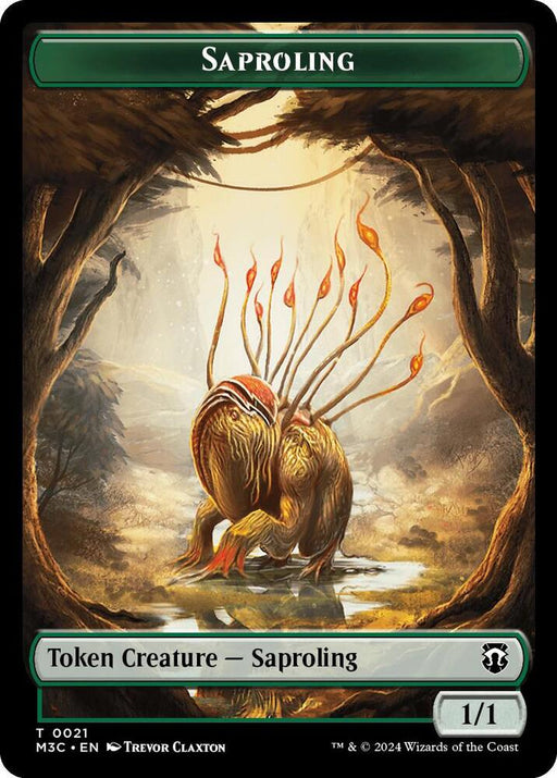Emblem - Garruk, Apex Predator // Saproling Double-Sided Token (Back)