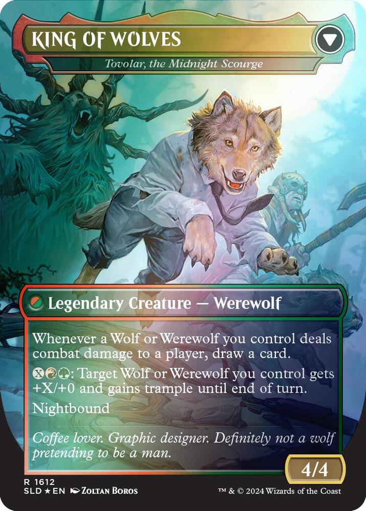 NOT A WOLF Tovolar Dire Overlord Rainbow Foil (Back)