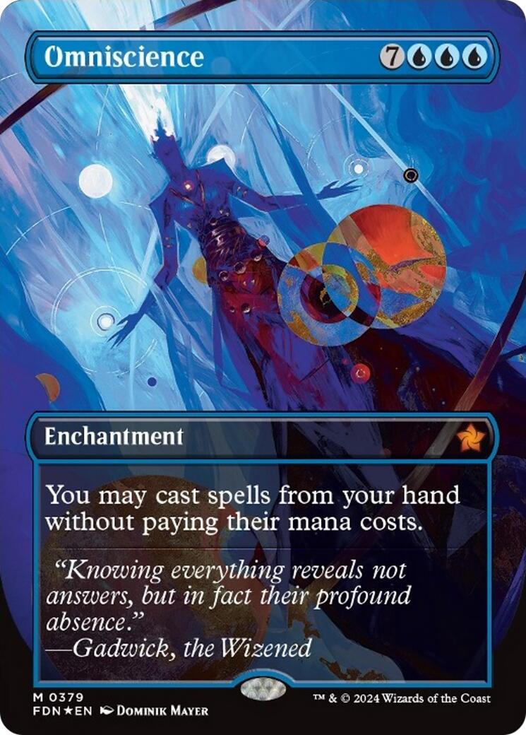 Omniscience (Borderless) (Mana Foil) [FDN - 379]