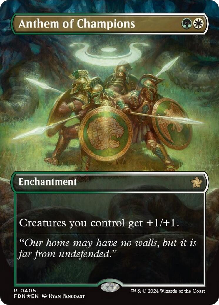 Anthem of Champions (Borderless) (Mana Foil) [FDN - 405]