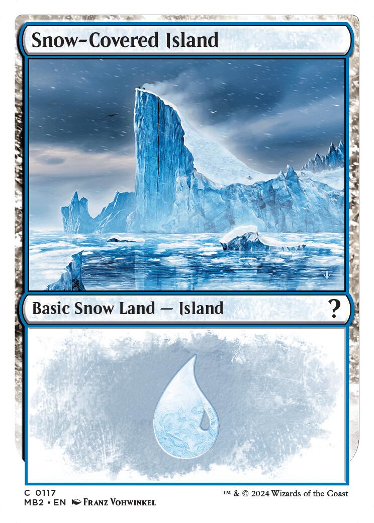 Snow-Covered Island (White Border) [MB2 - 117]