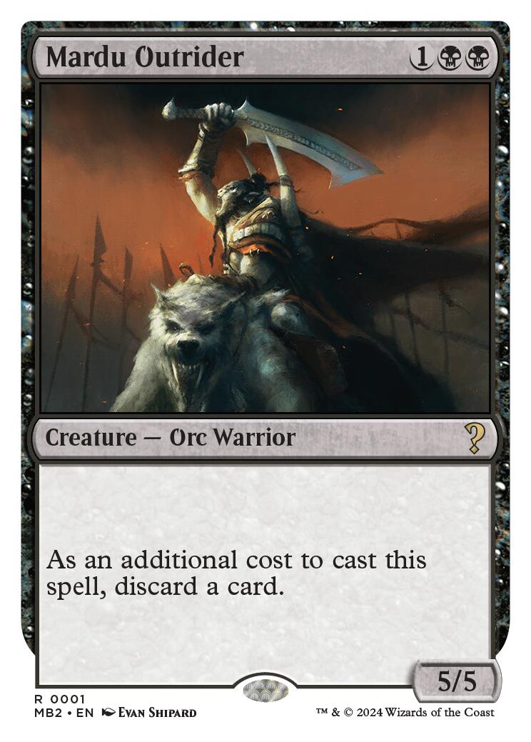 Mardu Outrider (White Border) [MB2 - 1]