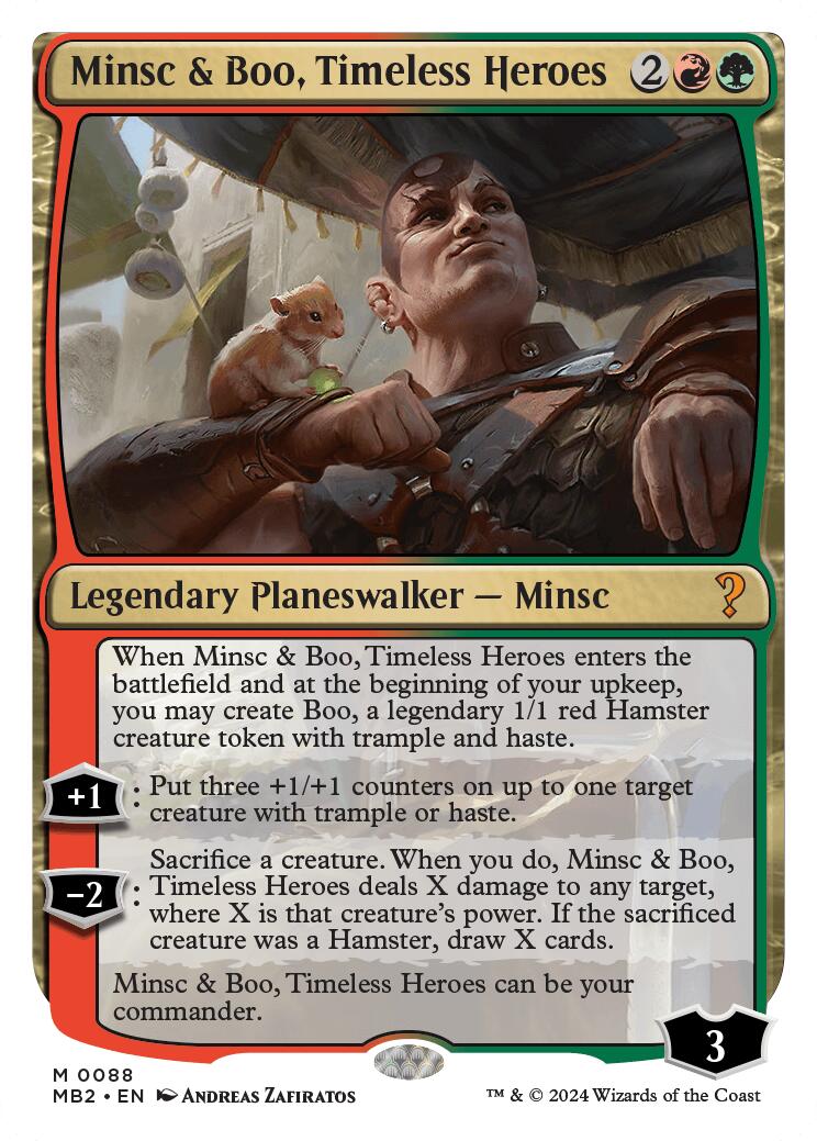 Minsc & Boo, Timeless Heroes (White Border) [MB2 - 88]