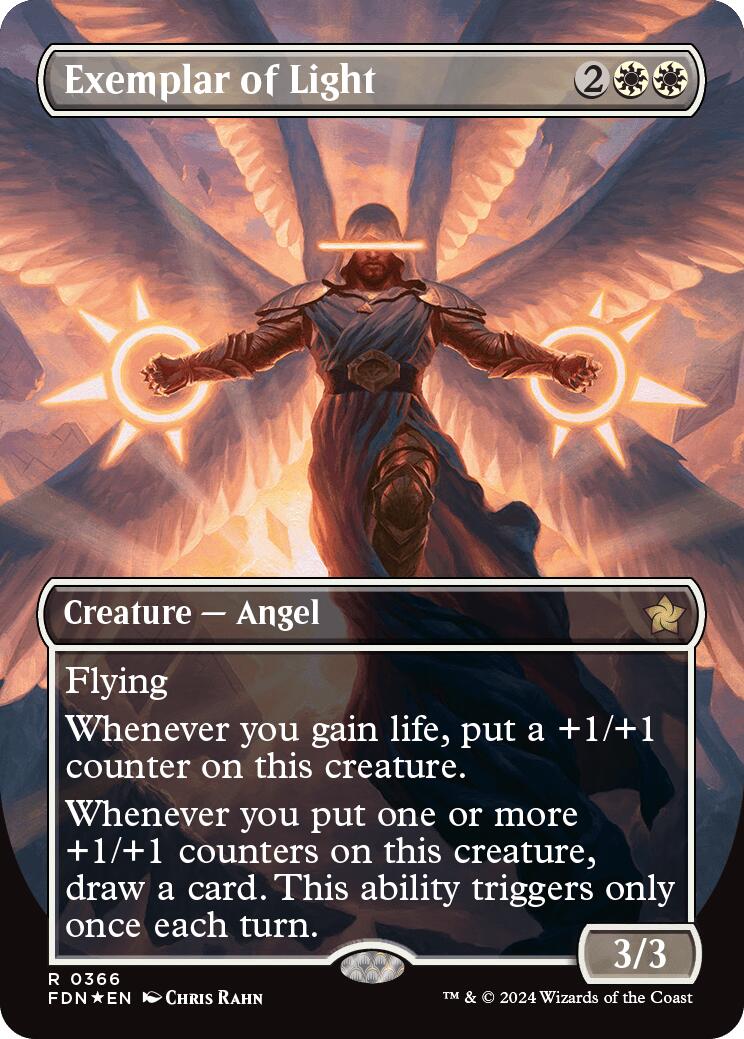 Exemplar of Light (Borderless) (Mana Foil) [FDN - 366]