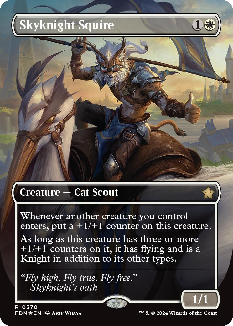 Skyknight Squire (Borderless) (Mana Foil) [FDN - 370]