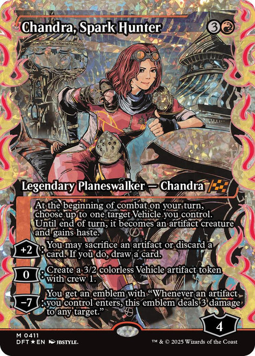 Chandra, Spark Hunter (Showcase) (Fracture Foil) [DFT - 411]