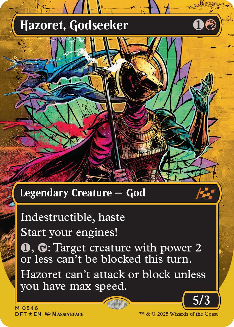 Hazoret, Godseeker (Borderless) (First-Place Foil) [DFT - 546]