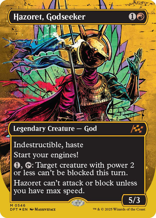 Hazoret, Godseeker (Borderless) (First-Place Foil) [DFT - 546]