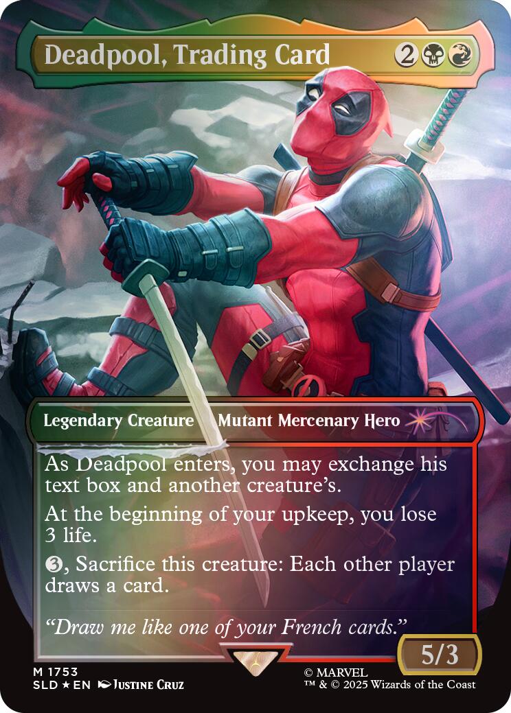 Deadpool, Trading Card (Rainbow Foil) [SLD - 1753]