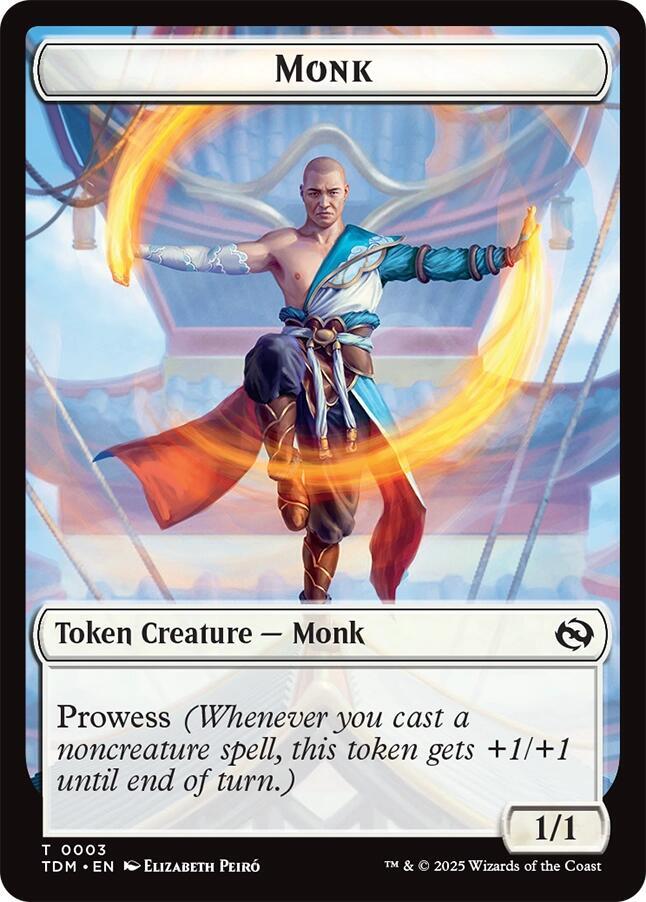 Dragon Illusion // Monk Double-Sided Token (Back)