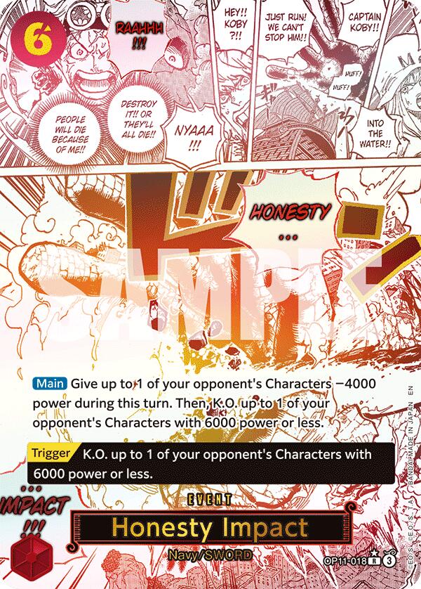 Honesty Impact (Alternate Art) [OP11 - OP11-018]