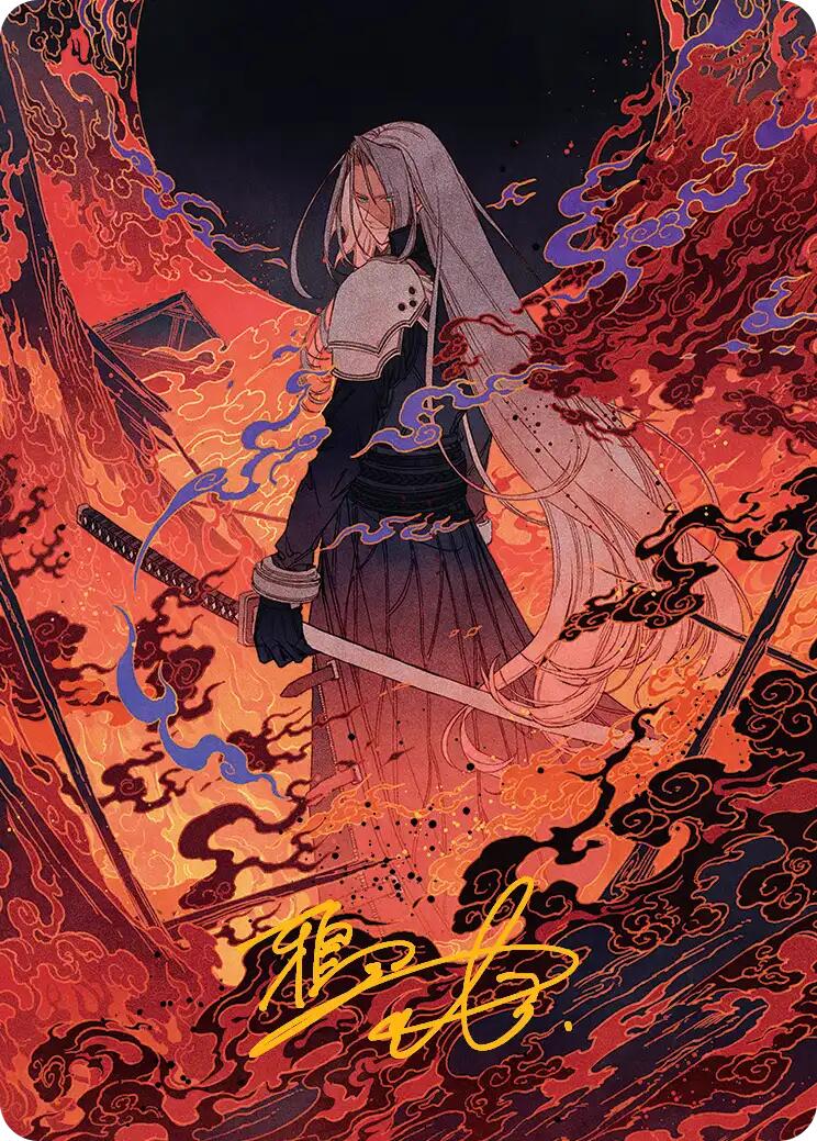 Nibelheim Aflame Art Card (Gold-Stamped Signature) [ASFIN - 35]