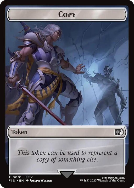 Moogle (0011) // Copy (0001) Double-Sided Token (Back)
