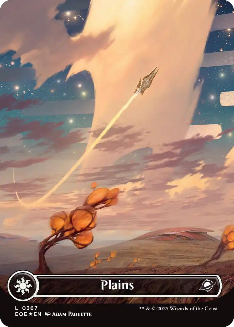 Plains (0367) (Borderless) (Galaxy Foil) [EOE - 367]