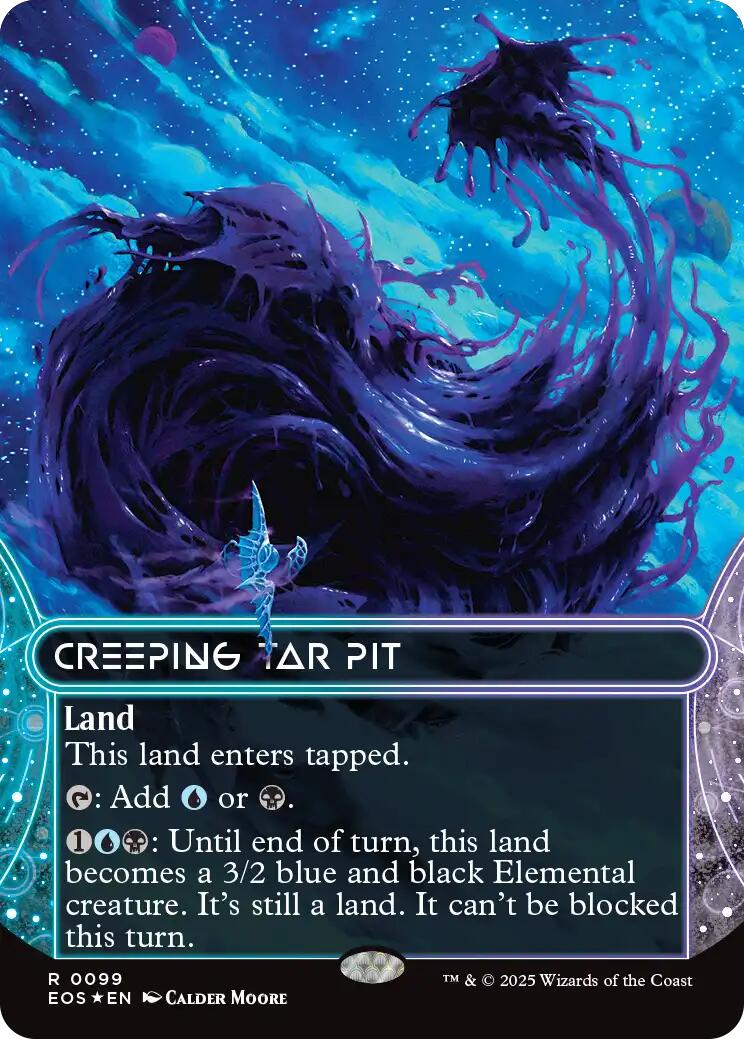 Creeping Tar Pit (0099) (Borderless) (Galaxy Foil) [EOS - 99]