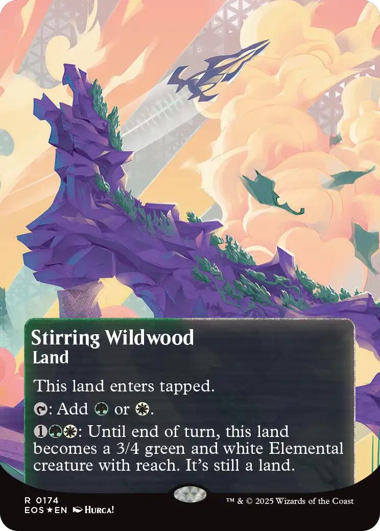 Stirring Wildwood (0174) (Borderless) (Galaxy Foil) [EOS - 174]