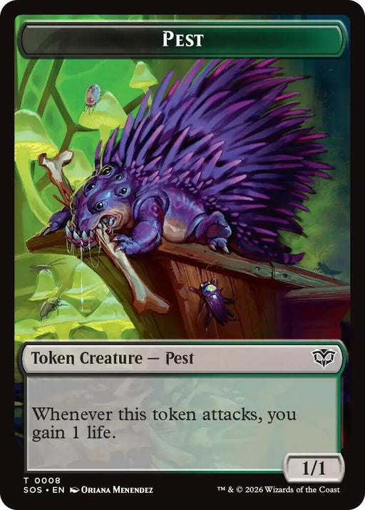 Fractal (0004) // Pest (0008) Double-Sided Token (Back)