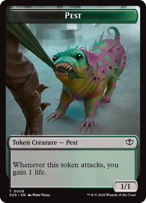 Fractal (0005) // Pest (0009) Double-Sided Token (Back)