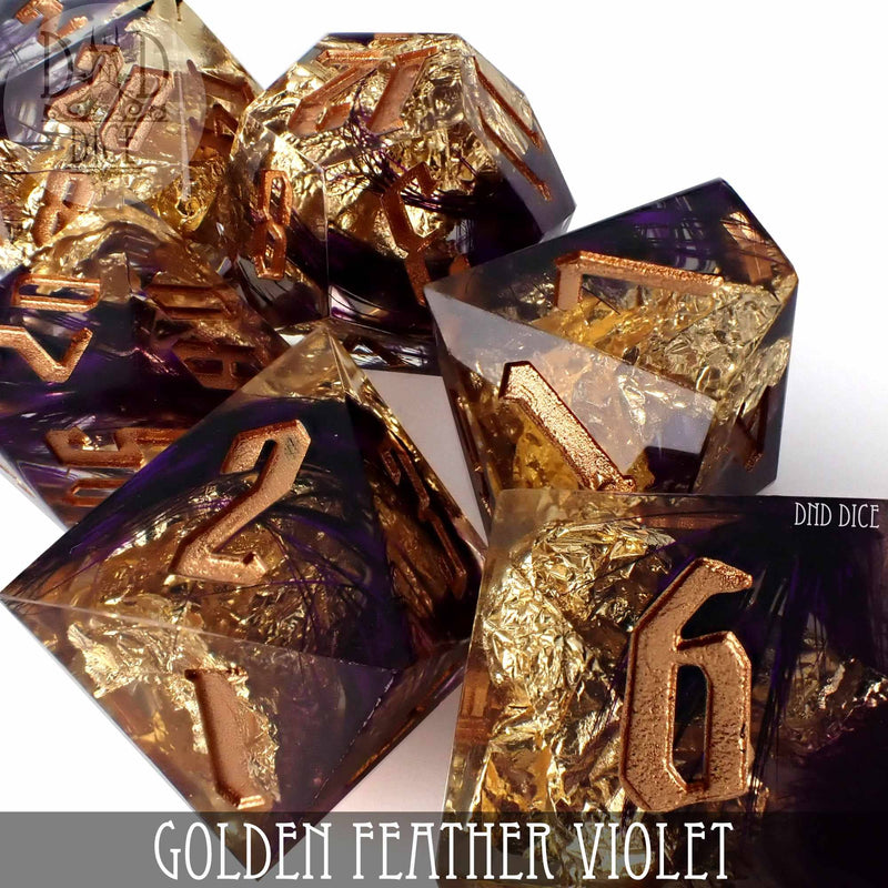 Golden Feather Violet Handmade