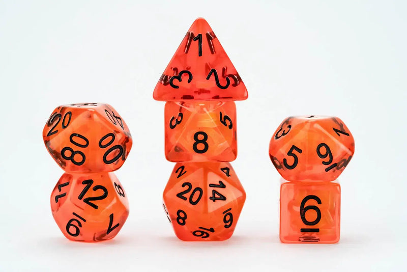 Limited Edition:  Out of Print Set of 7 Resin Dice for D&D: Unicorn Fairy Floss