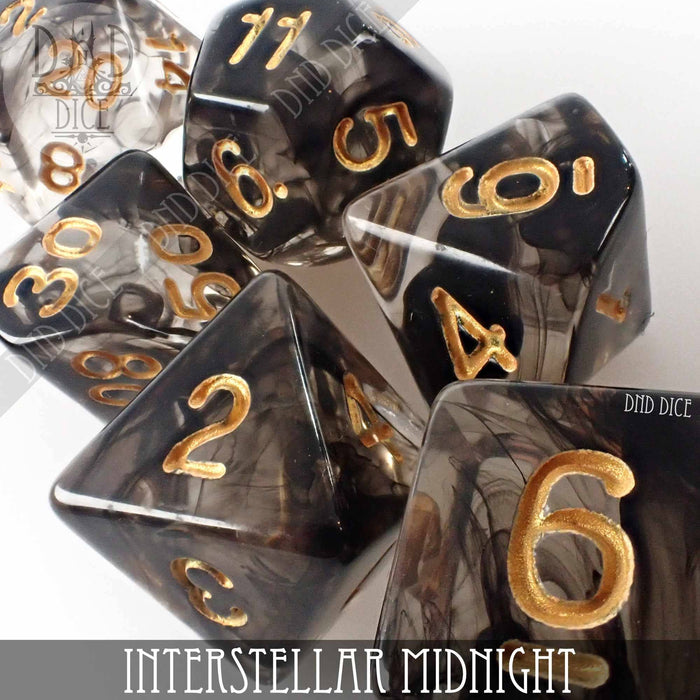 Interstellar Midnight 7 or 11: 7 Dice Set