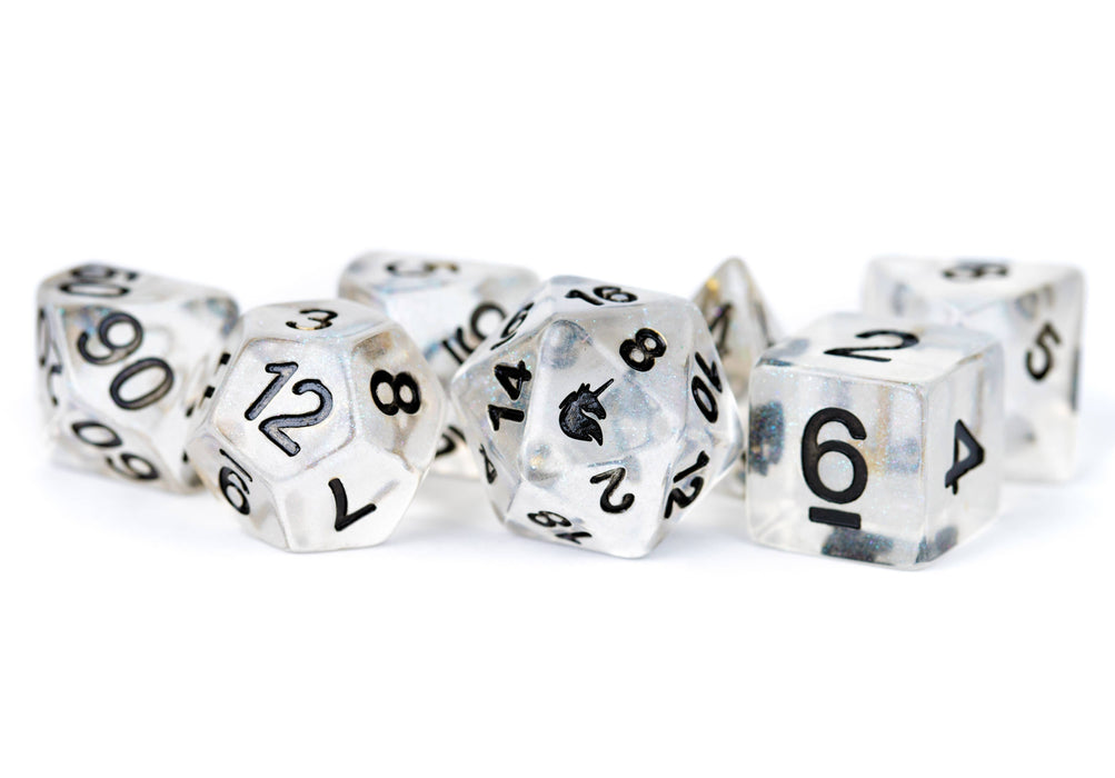 FUN! Unicorn Resin Polyhedral Dice Set Asst (20 Options): Rogue Rage