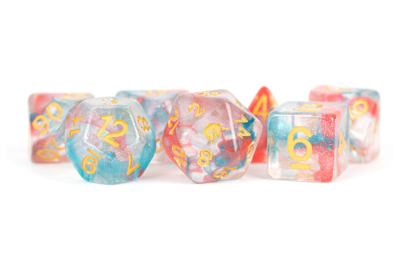Unicorn Resin Polyhedral Dice Set: Asteal Swell