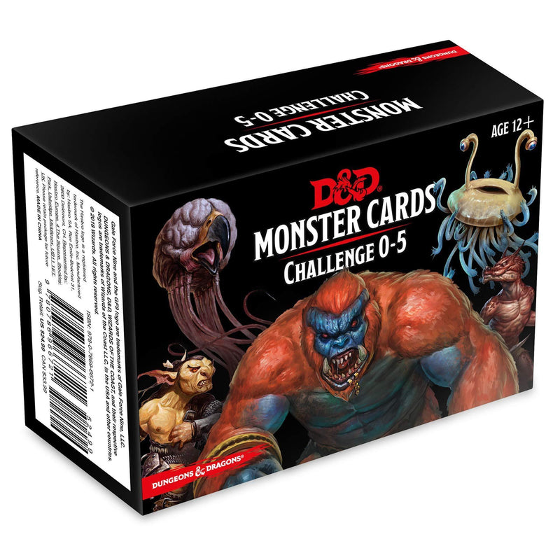 D&D Monster Cards: Challenge Rating 0-5