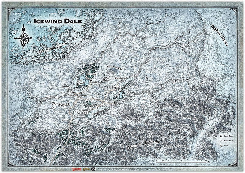 D&D 5E: Icewind Dale Map (31"x 21")
