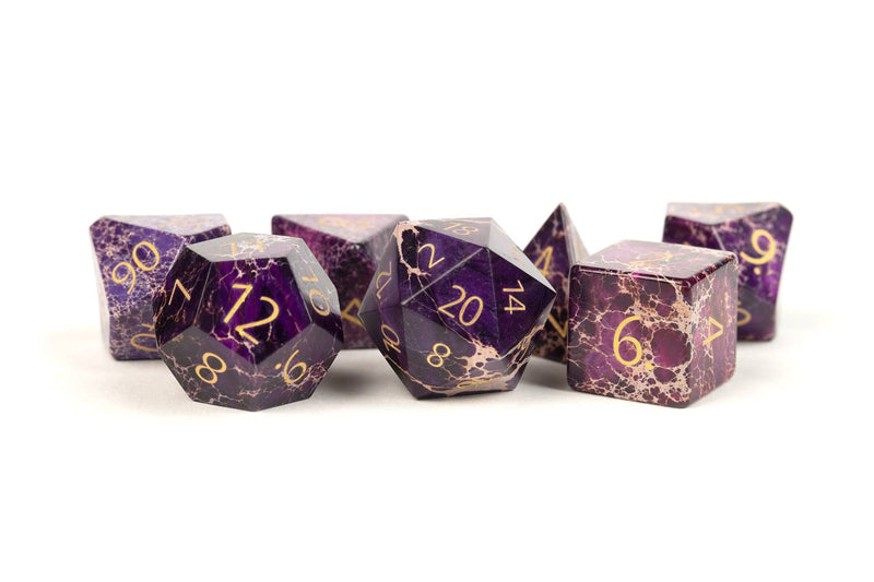Engraved Gemstone Dice: Imperial Stone Purple