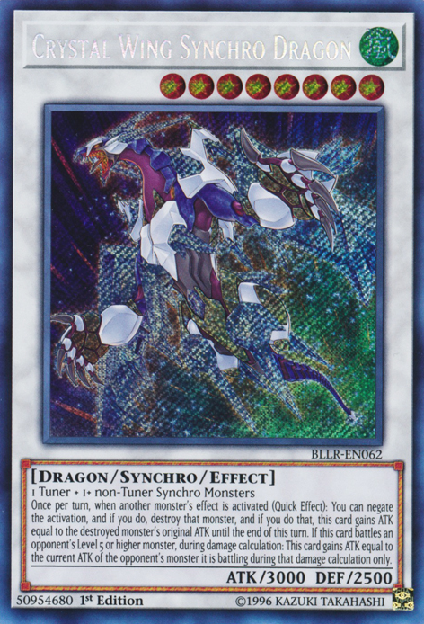 Crystal Wing Synchro Dragon [BLLR-EN062] Secret Rare